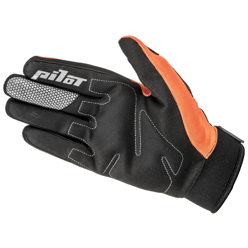 Otroške motokros rokavice Pilot Pioneer fluo oranžno-črne