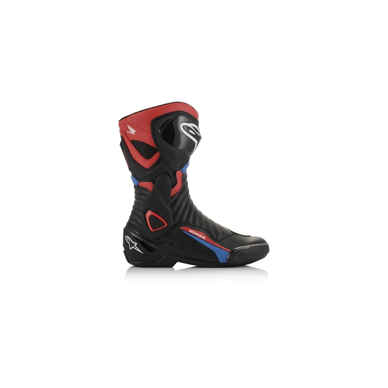 Motoristični škornji Alpinestars S-MX 6 Honda kolekcija črno-rdeče-modro-beli