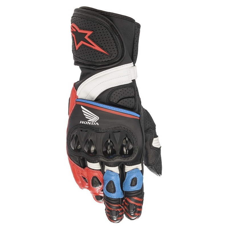 Motoristične rokavice Alpinestars GP Plus R 2 Honda kolekcija črno-rdeče-modre
