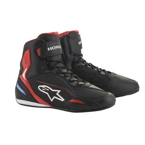 Motoristični škornji Alpinestars Faster-3 Honda kolekcija črno-rdeče-modri