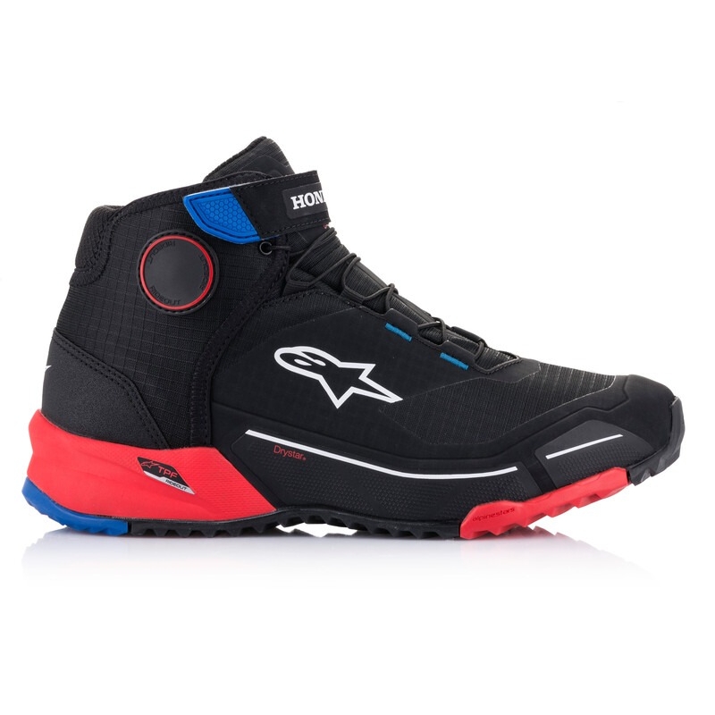 Motoristični škornji Alpinestars CR-X Drystar Honda Collection črno-rdeče-modri