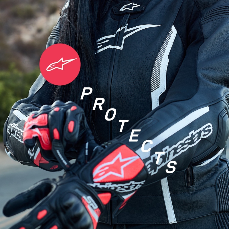 Ženske motoristične rokavice Alpinestars SP-8 črno-bele