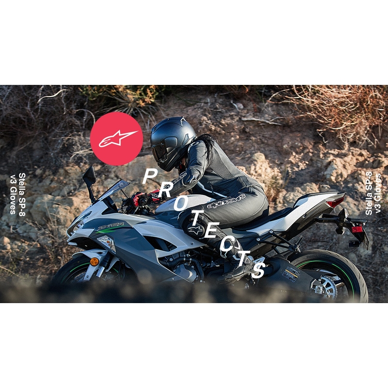 Ženske motoristične rokavice Alpinestars SP-8 črno-bele