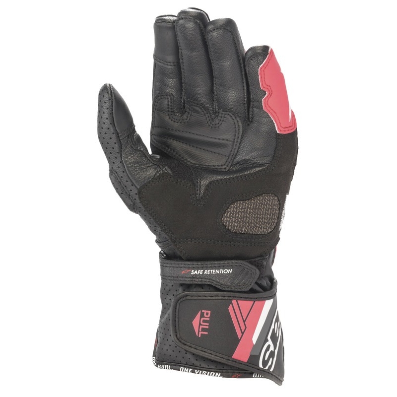 Ženske motoristične rokavice Alpinestars SP-8 črno-belo-roza