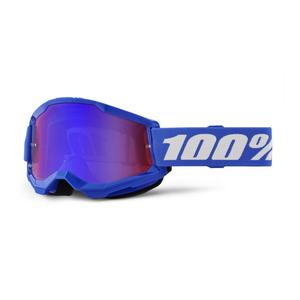 Otroška motokros očala 100% STRATA 2 modra rdeče-modra pleksi stekla