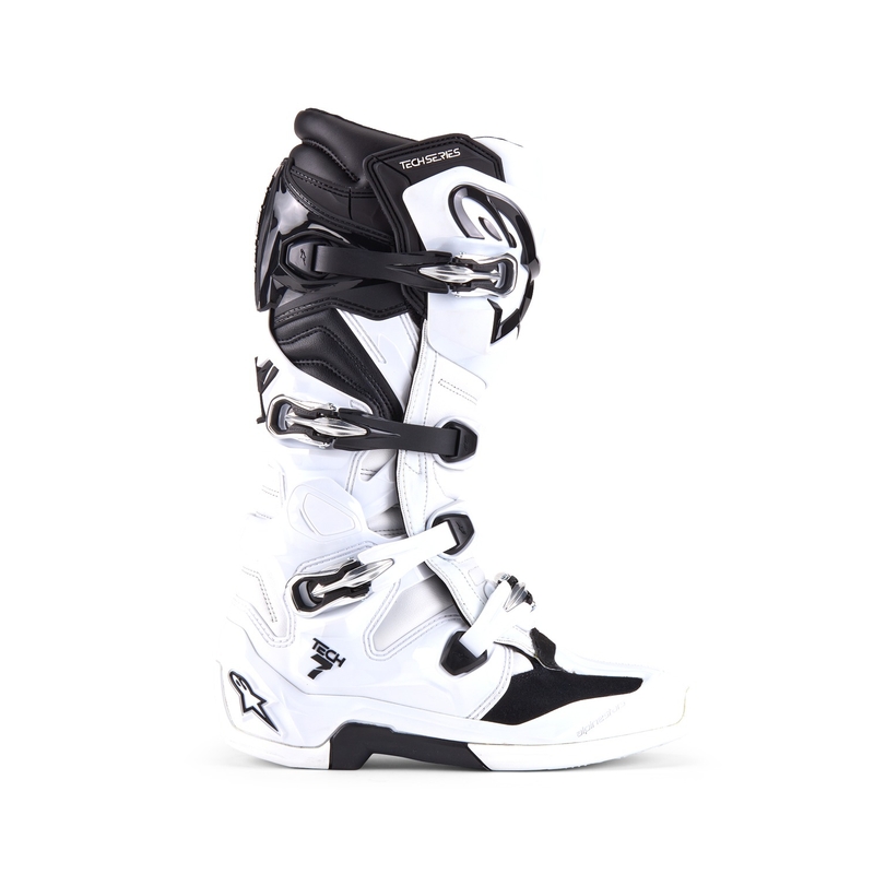 Moto škornji Alpinestars Tech 7 belo-črni