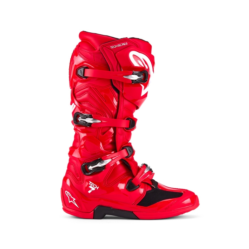 Motoristični škornji Alpinestars Tech 7 rdeči