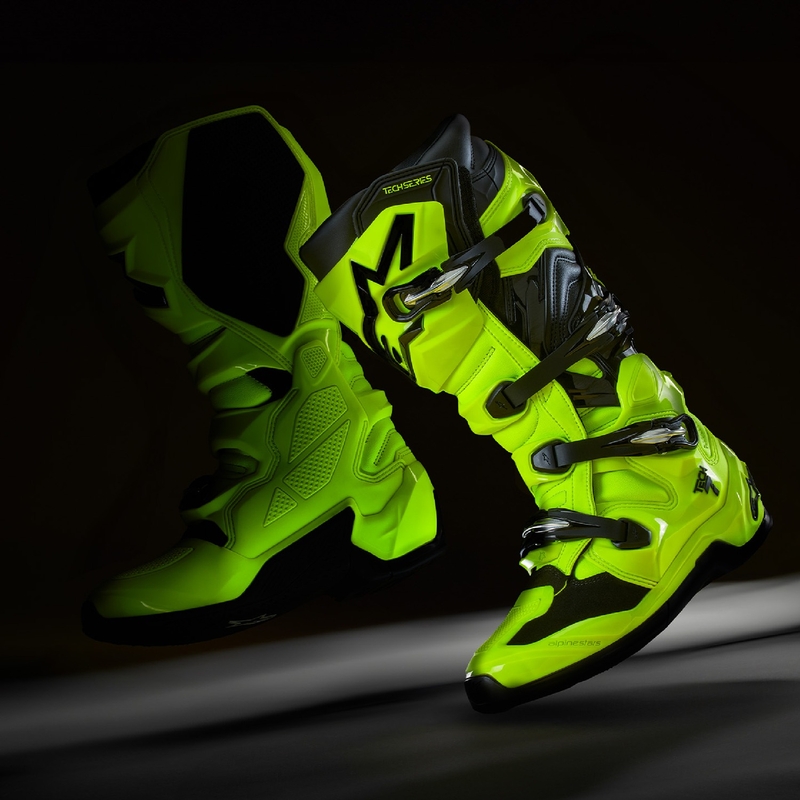 Moto škornji Alpinestars Tech 7 fluo rumeno-črni