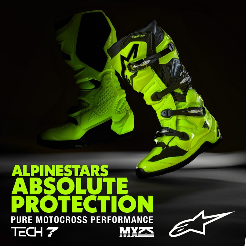 Moto škornji Alpinestars Tech 7 fluo rumeno-črni