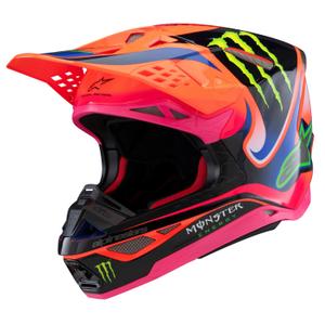 Alpinestars Supertech S-M10 Edition HAIDEN DEEGAN Motocross čelada Fluo Orange-Purple-Pink-Green 2025