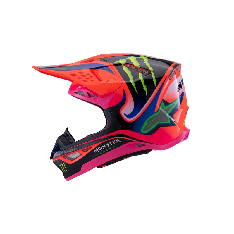 Alpinestars Supertech S-M10 HAIDEN DEEGAN edition motokros čelada fluo oranžna-vijolična-roza-zelena