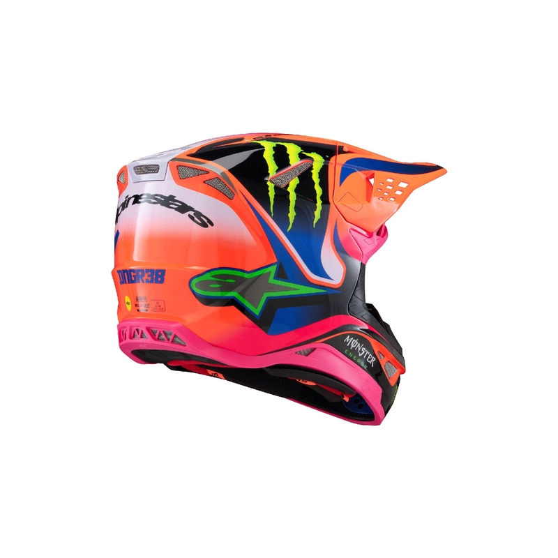 Alpinestars Supertech S-M10 HAIDEN DEEGAN edition motokros čelada fluo oranžna-vijolična-roza-zelena