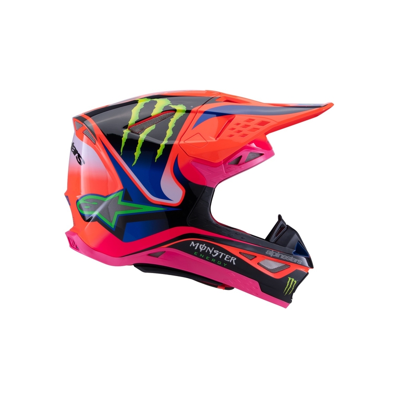Alpinestars Supertech S-M10 HAIDEN DEEGAN edition motokros čelada fluo oranžna-vijolična-roza-zelena