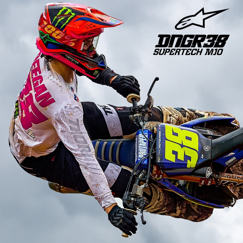 Alpinestars Supertech S-M10 HAIDEN DEEGAN edition motokros čelada fluo oranžna-vijolična-roza-zelena