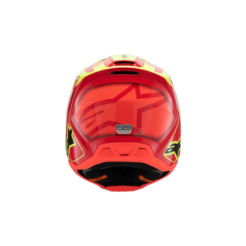 Otroška motokros čelada Alpinestars S-M3 FRAY rdeče-fluo rumeno-črna