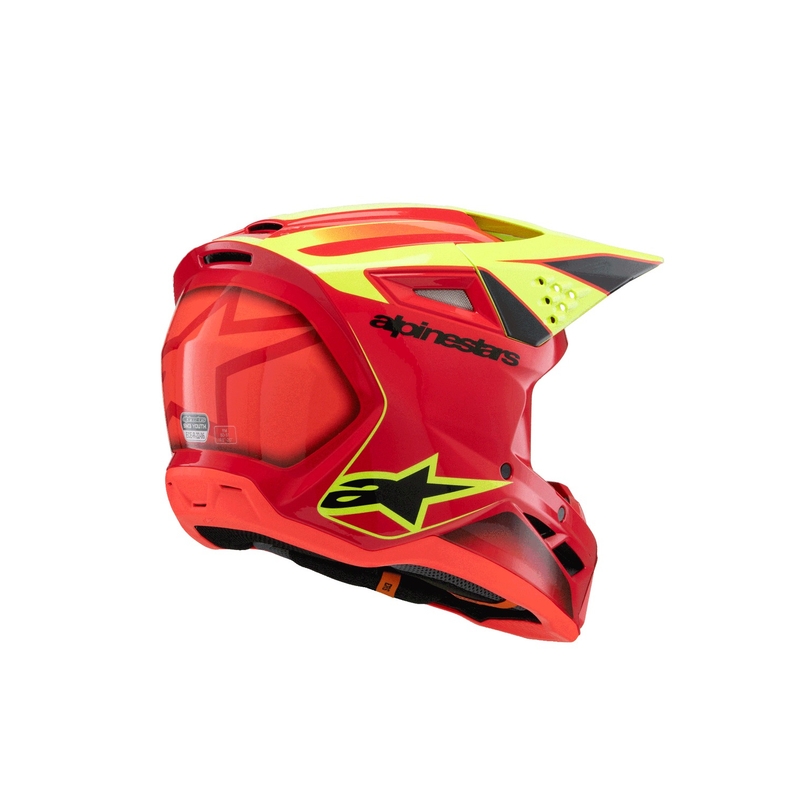 Otroška motokros čelada Alpinestars S-M3 FRAY rdeče-fluo rumeno-črna