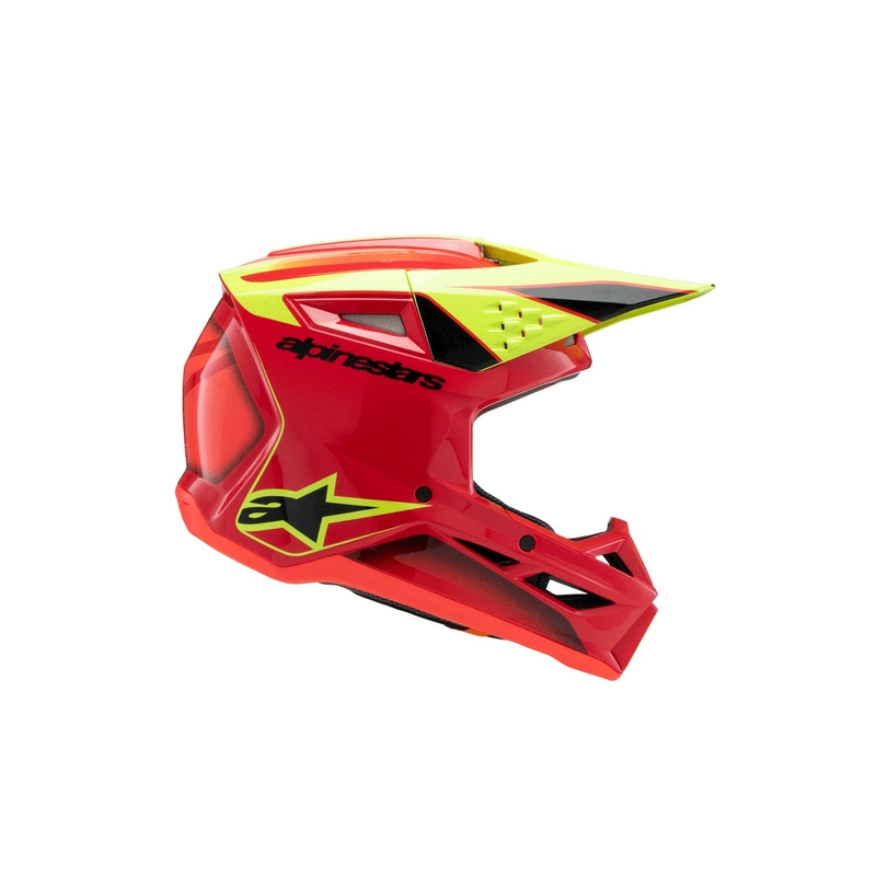 Otroška motokros čelada Alpinestars S-M3 FRAY rdeče-fluo rumeno-črna