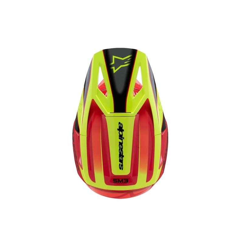 Otroška motokros čelada Alpinestars S-M3 FRAY rdeče-fluo rumeno-črna