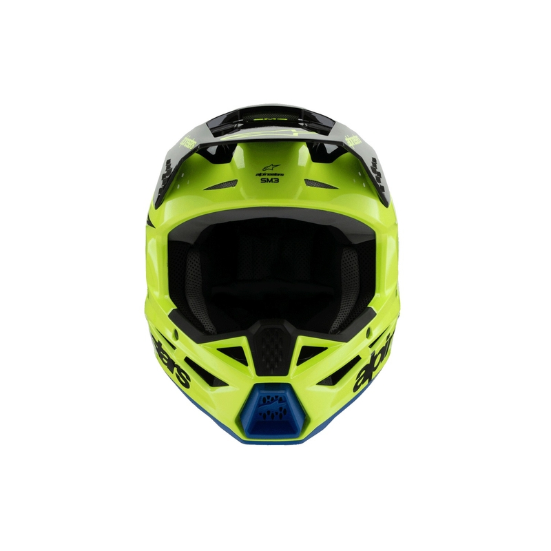 Otroška motokros čelada Alpinestars S-M3 RADIUM fluo rumeno-črno-modra