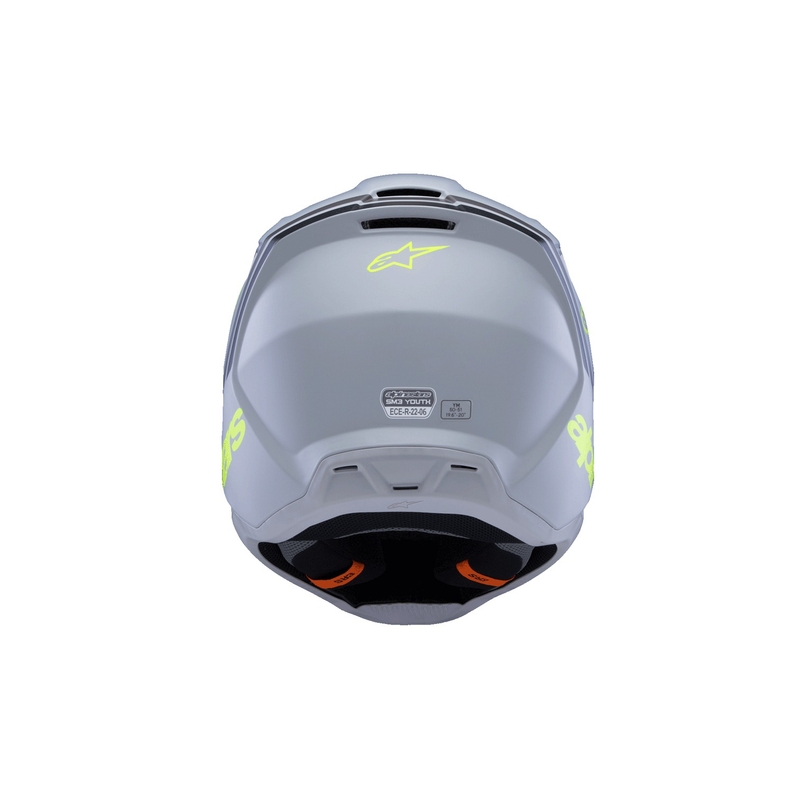 Otroška motokros čelada Alpinestars S-M3 RADIUM mat sivo-fluo rumeno-črna