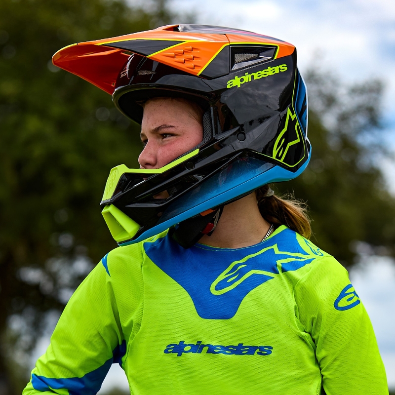 Otroška motokros čelada Alpinestars S-M3 RADIUM mat sivo-fluo rumeno-črna
