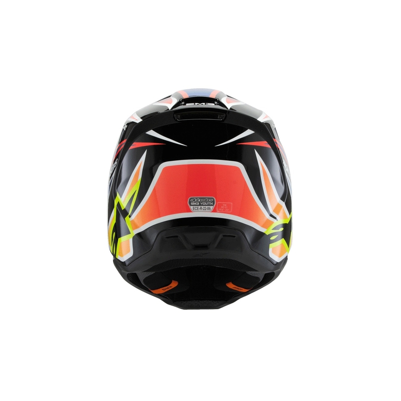 Otroška motokros čelada Alpinestars S-M3 WURX črno-fluo rumeno-modro-rdeča