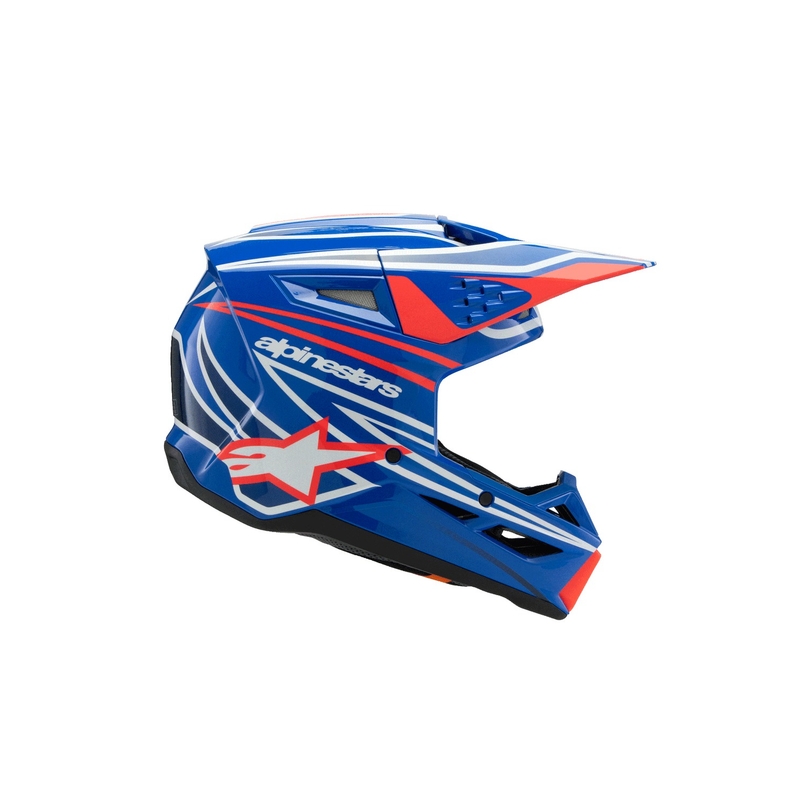 Otroška motokros čelada Alpinestars S-M3 WURX modro-rdeče-belo-črna