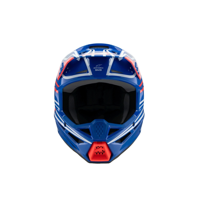 Otroška motokros čelada Alpinestars S-M3 WURX modro-rdeče-belo-črna