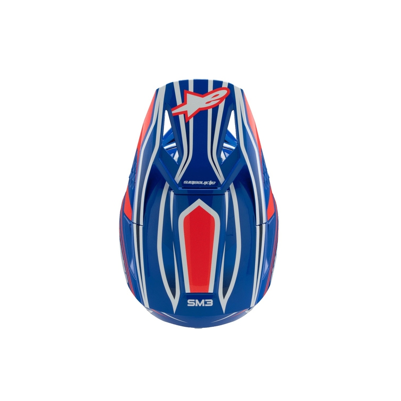 Otroška motokros čelada Alpinestars S-M3 WURX modro-rdeče-belo-črna