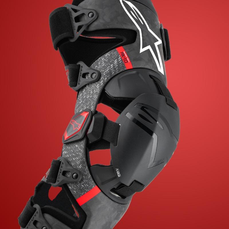 Alpinestars Supertech RK-10 Plasma kolenčniki črno-rdeči