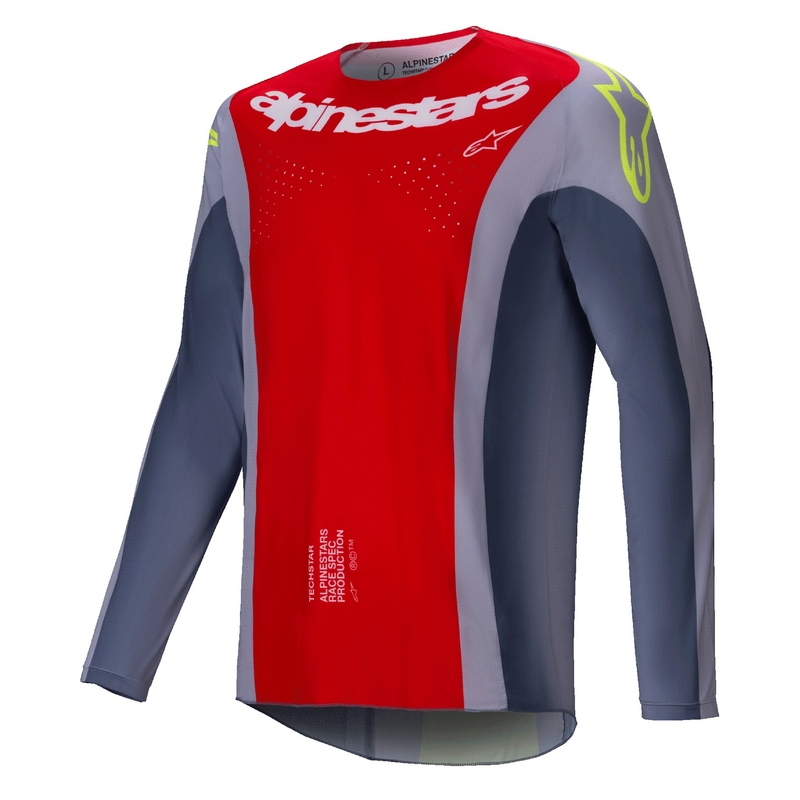 Alpinestars Techstar Melt motokros majica rdeče-siva