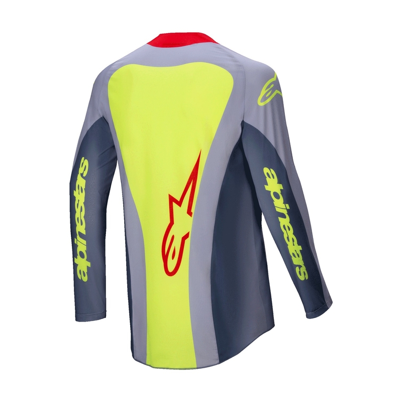 Alpinestars Techstar Melt motokros majica rdeče-siva