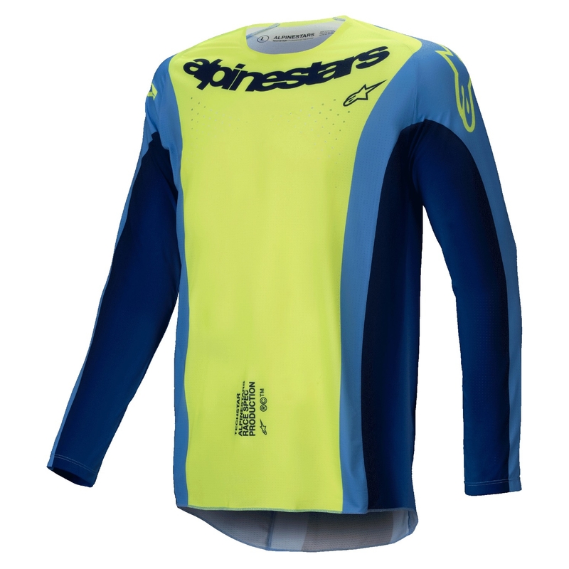Motokros dres Alpinestars Techstar Melt fluo rumeno-moder