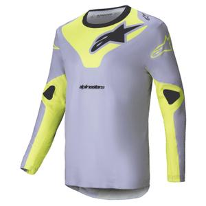 Motokros dres Alpinestars Racer Veil sivo-fluo rumen