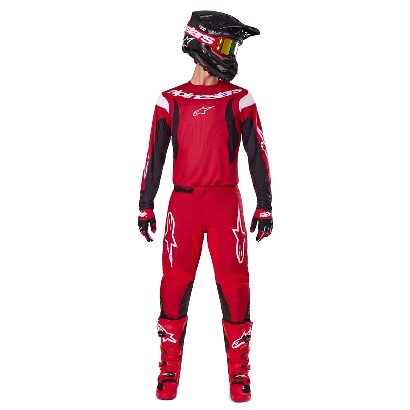 Alpinestars Fluid Haul motokros majica rdeče-črna