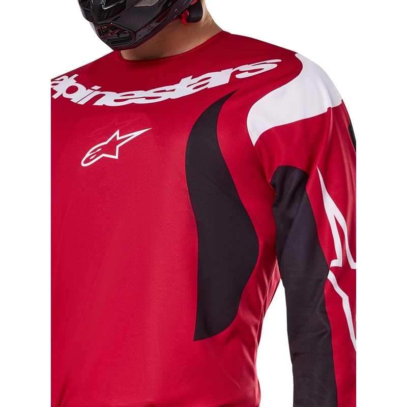 Alpinestars Fluid Haul motokros majica rdeče-črna