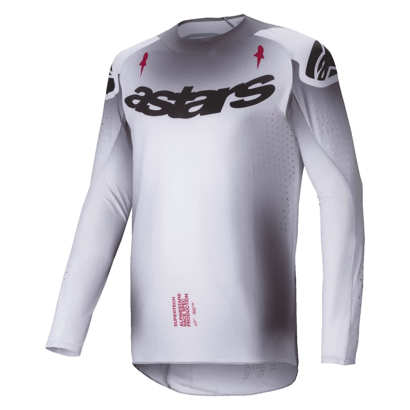 Alpinestars Supertech Maker motokros majica srebrno-črna