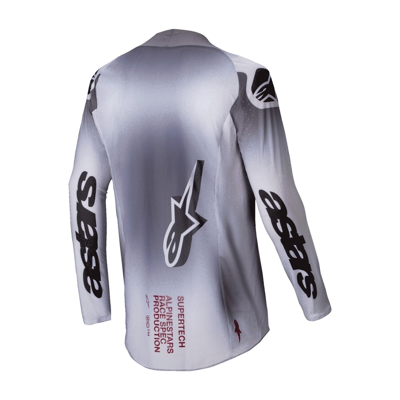 Alpinestars Supertech Maker motokros majica srebrno-črna