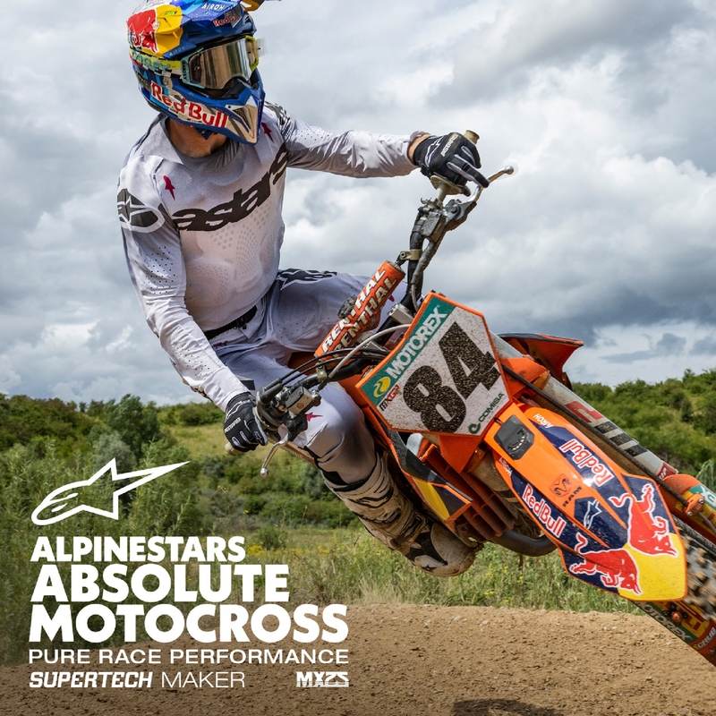 Alpinestars Supertech Maker motokros majica srebrno-črna