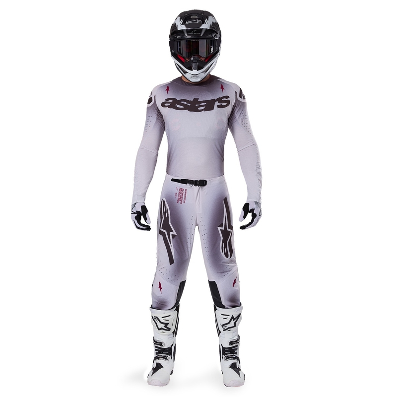 Alpinestars Supertech Maker motokros majica srebrno-črna