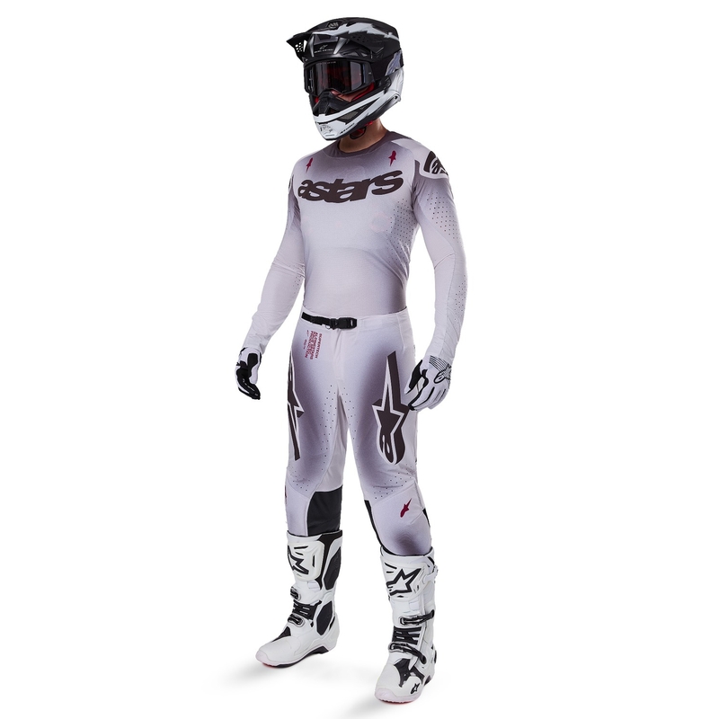Alpinestars Supertech Maker motokros majica srebrno-črna