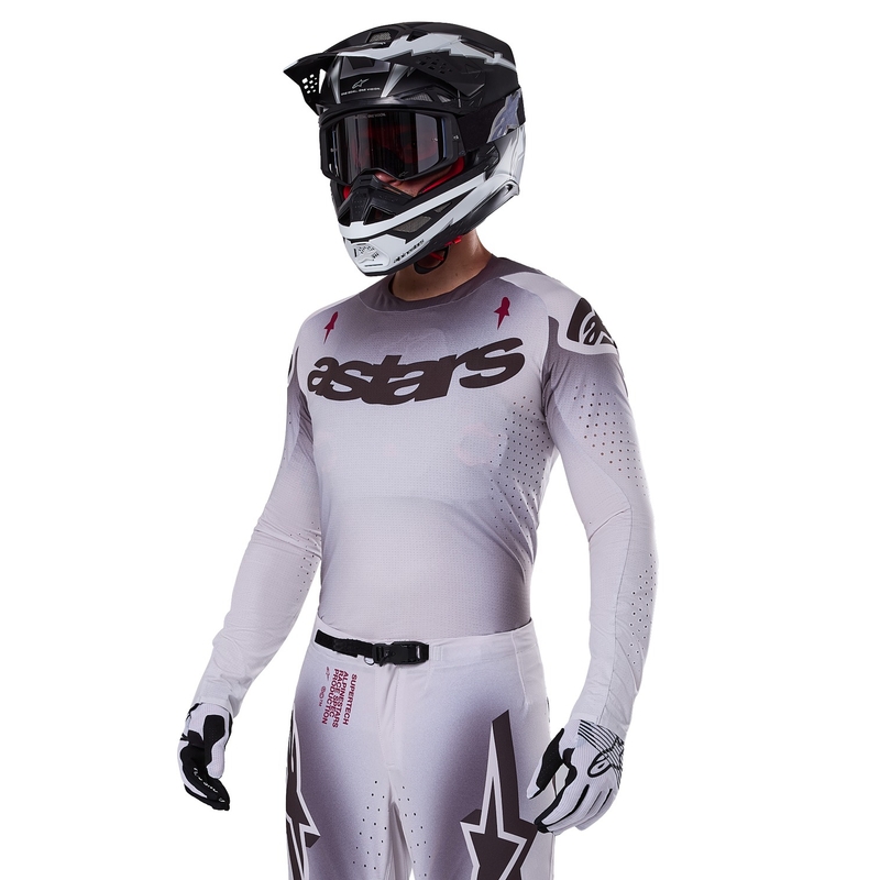 Alpinestars Supertech Maker motokros majica srebrno-črna