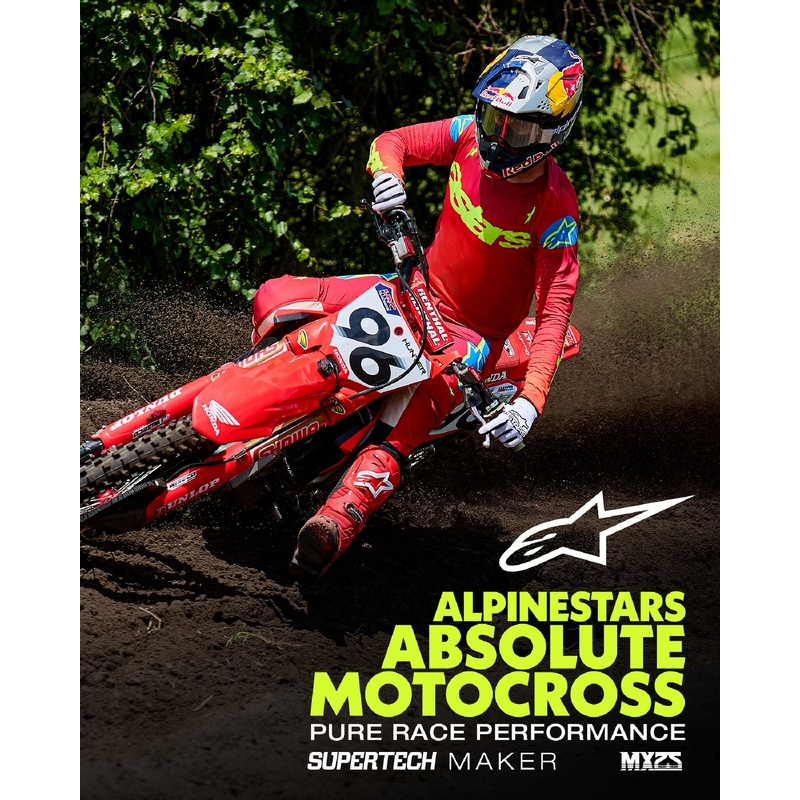 Alpinestars Supertech Maker motokros majica rdeče-fluo rumena