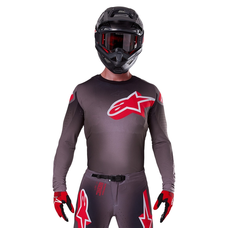 Alpinestars Supertech Lipan motokros dres dimljeno rdeč