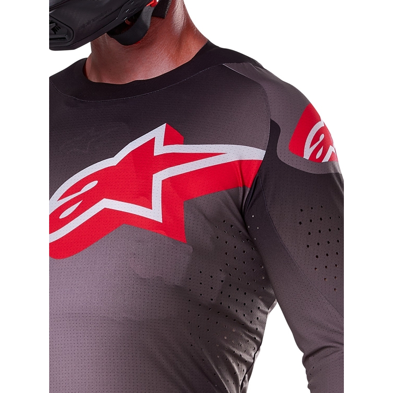 Alpinestars Supertech Lipan motokros dres dimljeno rdeč