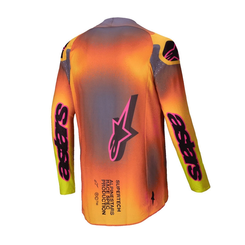 Alpinestars Supertech Lipan motokros majica rumeno-roza