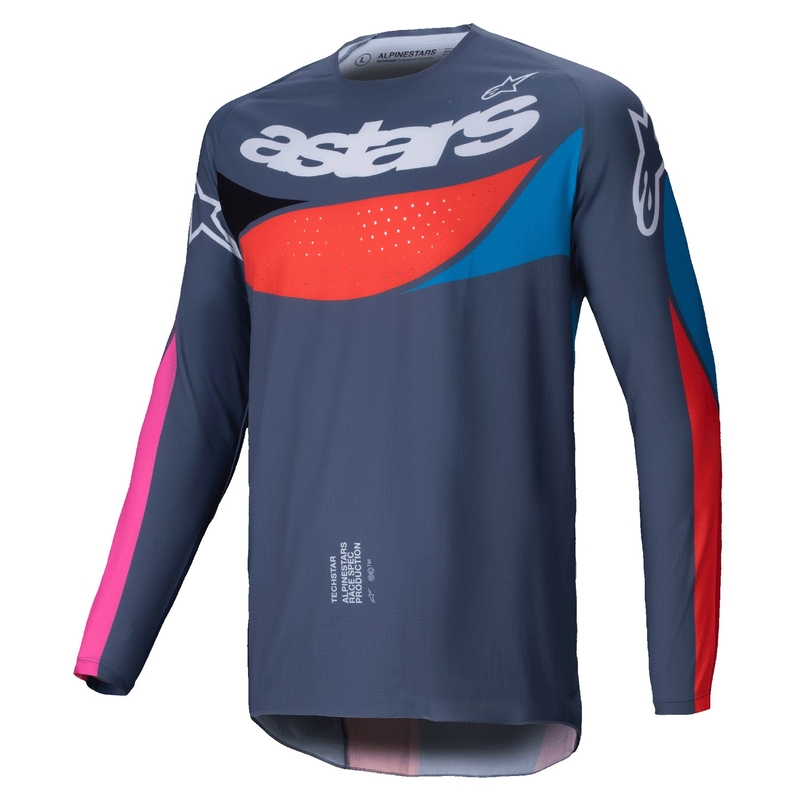 Alpinestars Techstar Dreem motokros majica siva-večbarvna