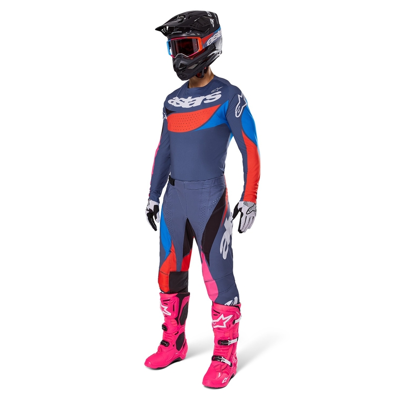 Alpinestars Techstar Dreem motokros majica siva-večbarvna
