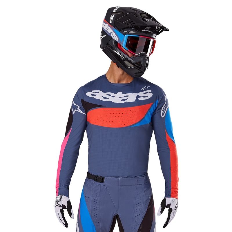 Alpinestars Techstar Dreem motokros majica siva-večbarvna