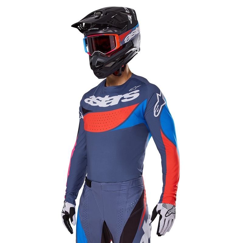 Alpinestars Techstar Dreem motokros majica siva-večbarvna